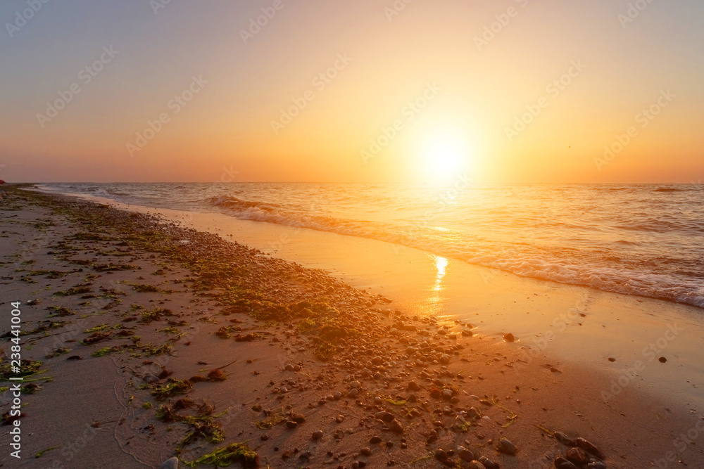 Beautiful sunrise at the seaside