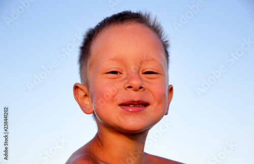 Cute smiling little boy