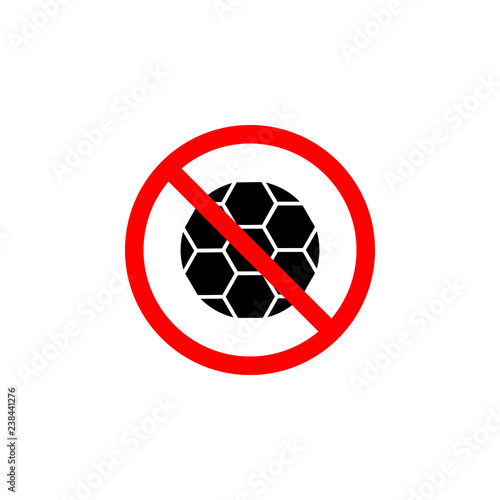 Forbidden ball, playing icon can be used for web, logo, mobile app, UI, UX