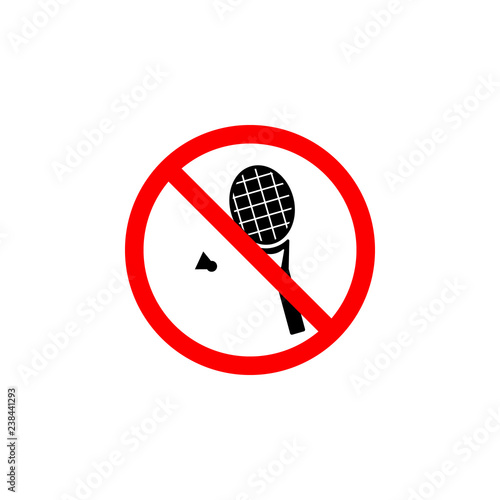 Forbidden tennis icon can be used for web, logo, mobile app, UI, UX