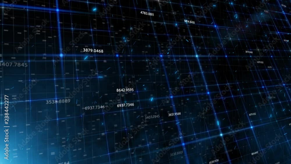 Computer network net with numbers motion background. Computer network net with numbers motion background.