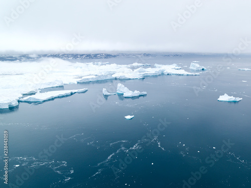 Icebergs on Arctic Ocean in Greenland © murattellioglu