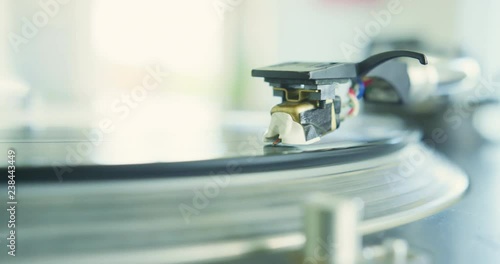 Closeup Of Hand Placing The Stylus Needle On Record 4K