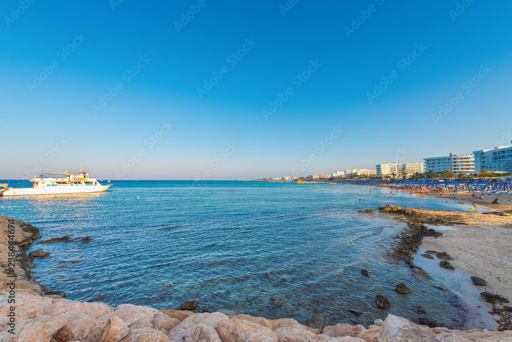 Sea coast Protaras coastline. Cyprus