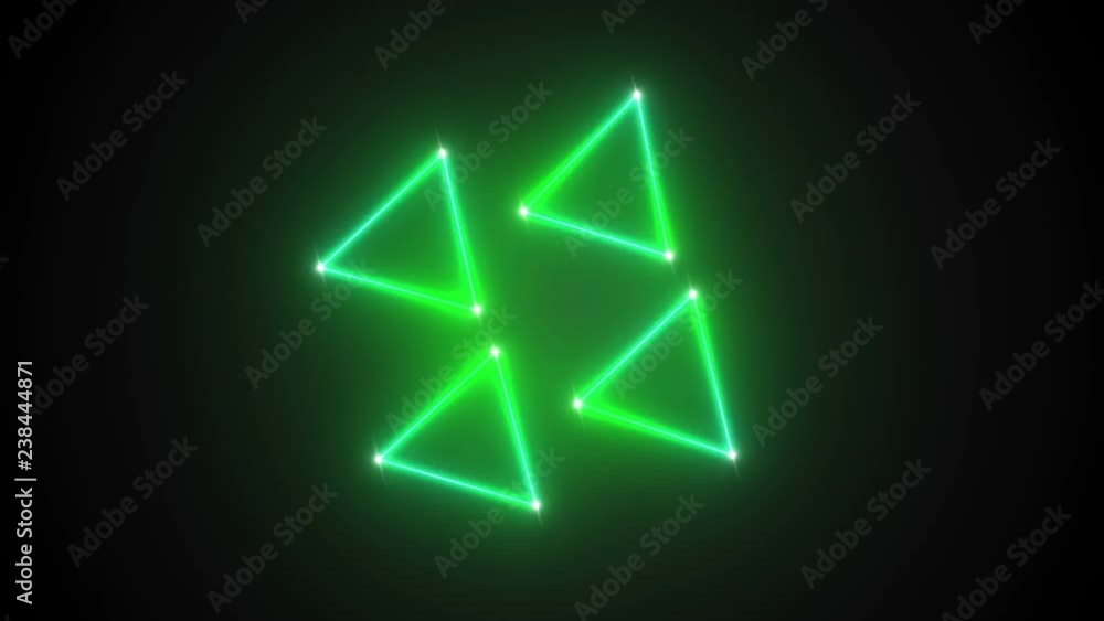 The chaotic movement of dots forming the ideal glowing red triangle, blue squares and orange seven-pointed star on black isolated background. The concept of perfectionism. Seamless loop 4k animation The chaotic movement of dots forming the ideal glowing red triangle, blue squares and orange seven-pointed star on black isolated background. The concept of perfectionism. Seamless loop 4k animation