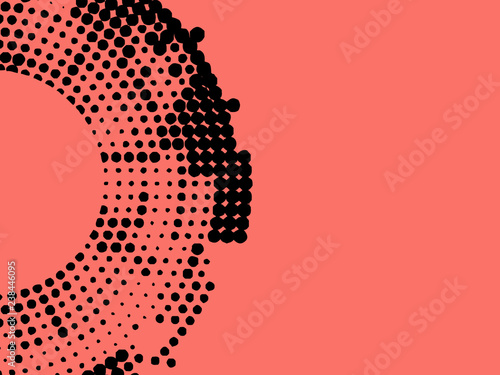 Abstract dot ornament background. Dotted background. Polka dot background