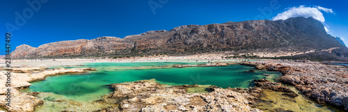 Fototapeta Naklejka Na Ścianę i Meble -  Balos lagoon on Crete island with azure clear water, Greece, Europe