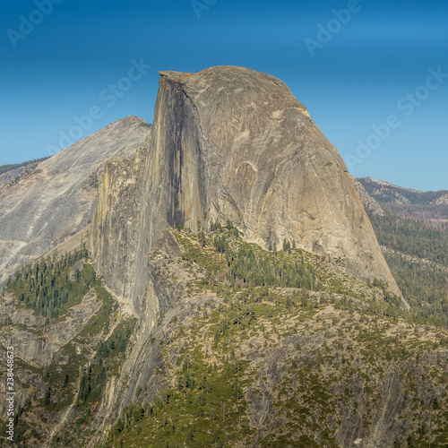 Close up view of Half Dome from Glacier Point in Yosemite National Park