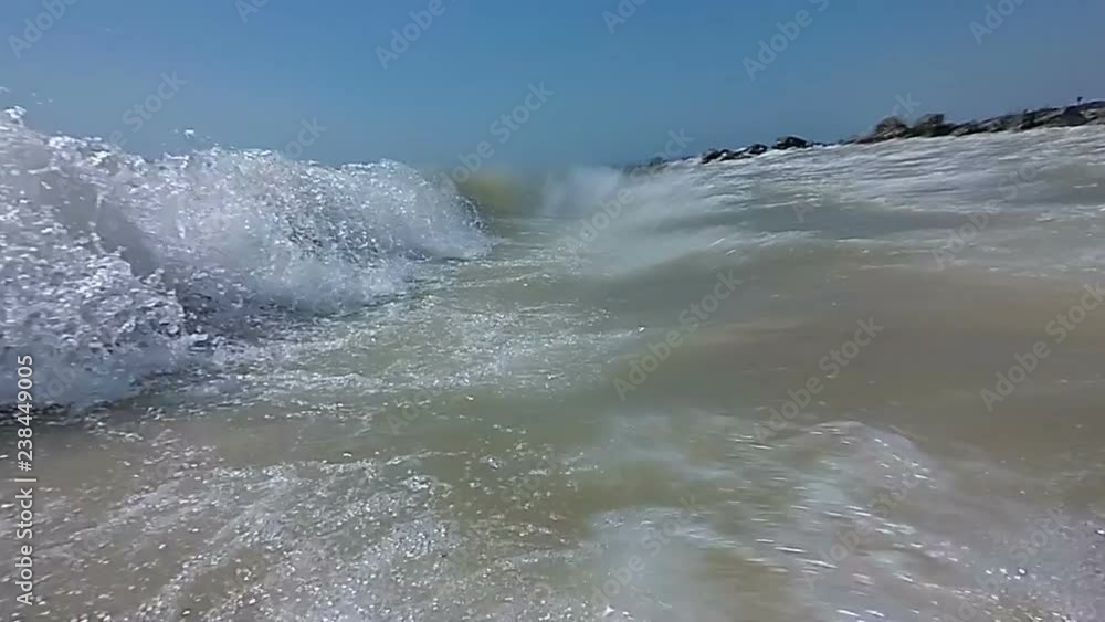 Vídeo do Stock: Rough Sea Loop. A loop of big waves in an agitated ...
