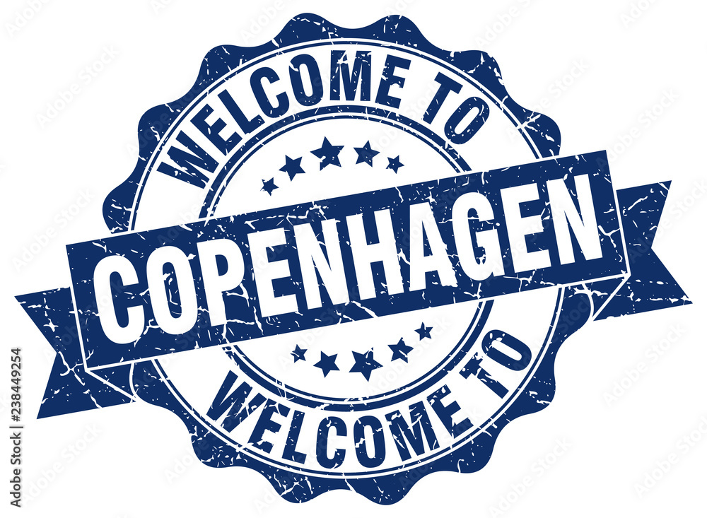 Fototapeta premium Copenhagen round ribbon seal