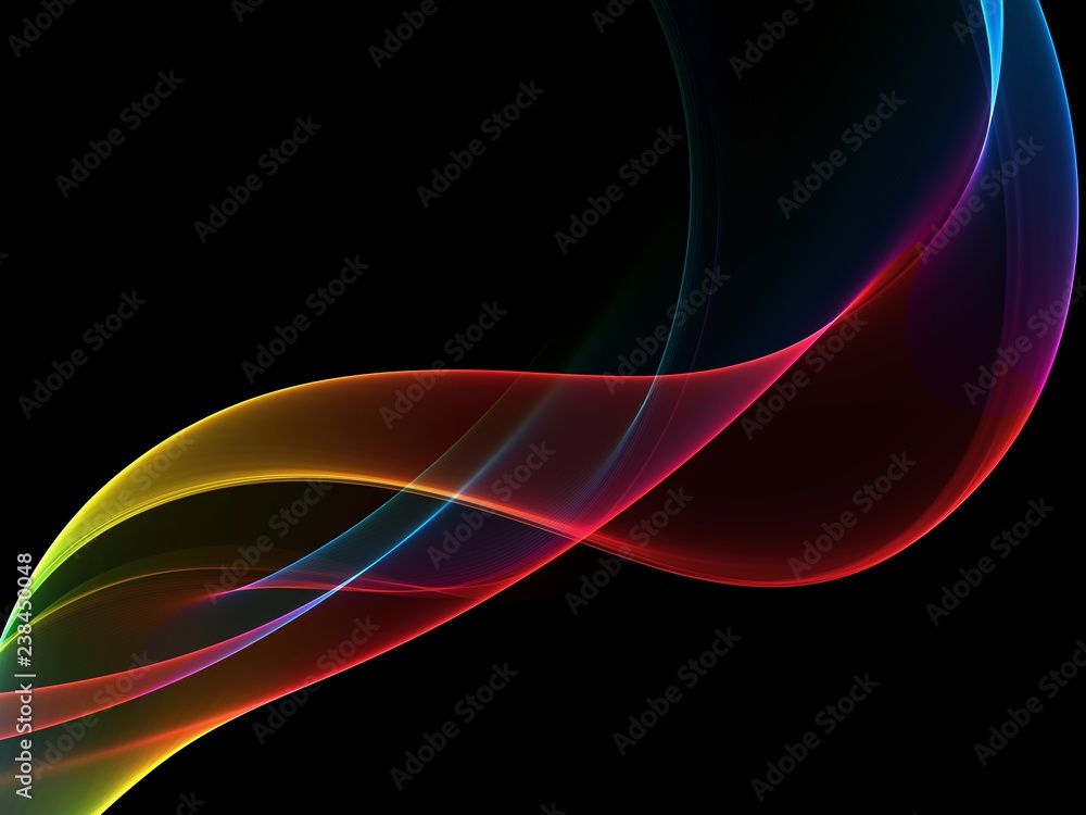 Obraz premium Abstract multicolored light waves background