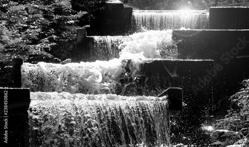 Obraz na płótnie Wasserfall Treppe w salonie