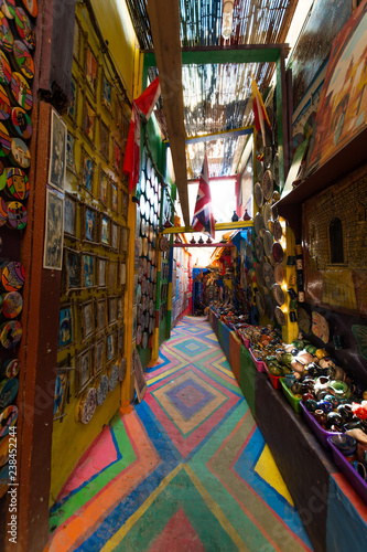 Colorfull street full of souvenirs