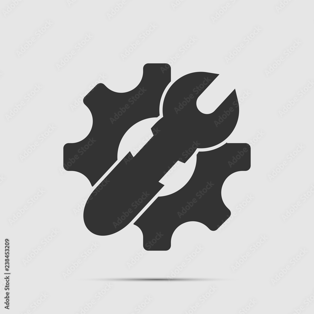 Service Tool icon on white background Service Tool icon on white background