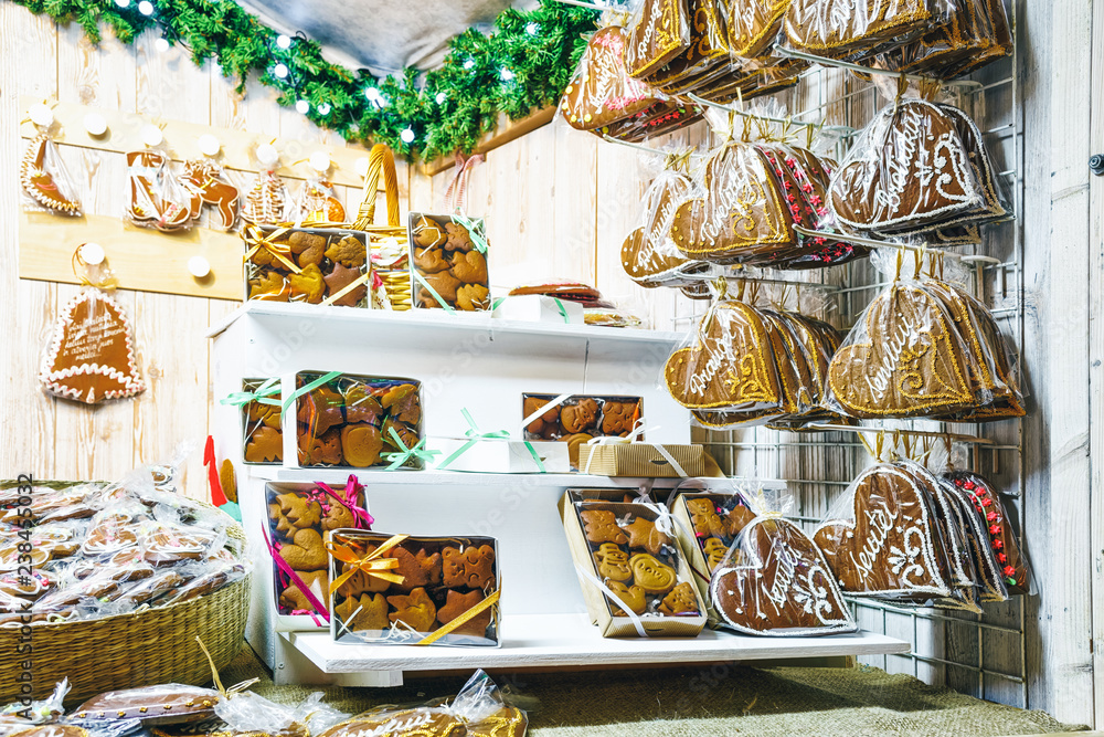 Gingerbread cookies on Christmas market in Vilnius Gingerbread cookies on Christmas market in Vilnius