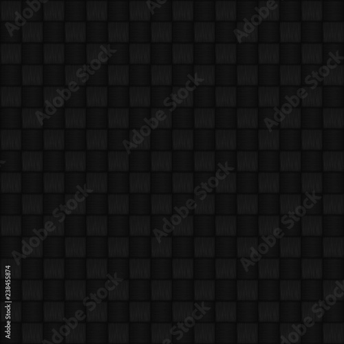 Abstract seamless background of black carbon fiber texture. © FedBul