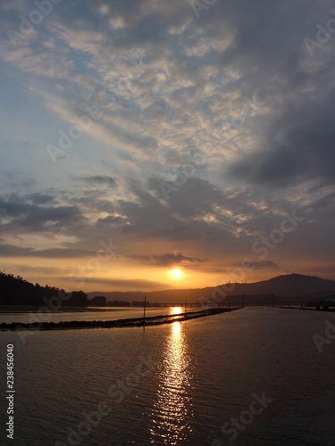 puesta de sol Noia (Galicia-España)