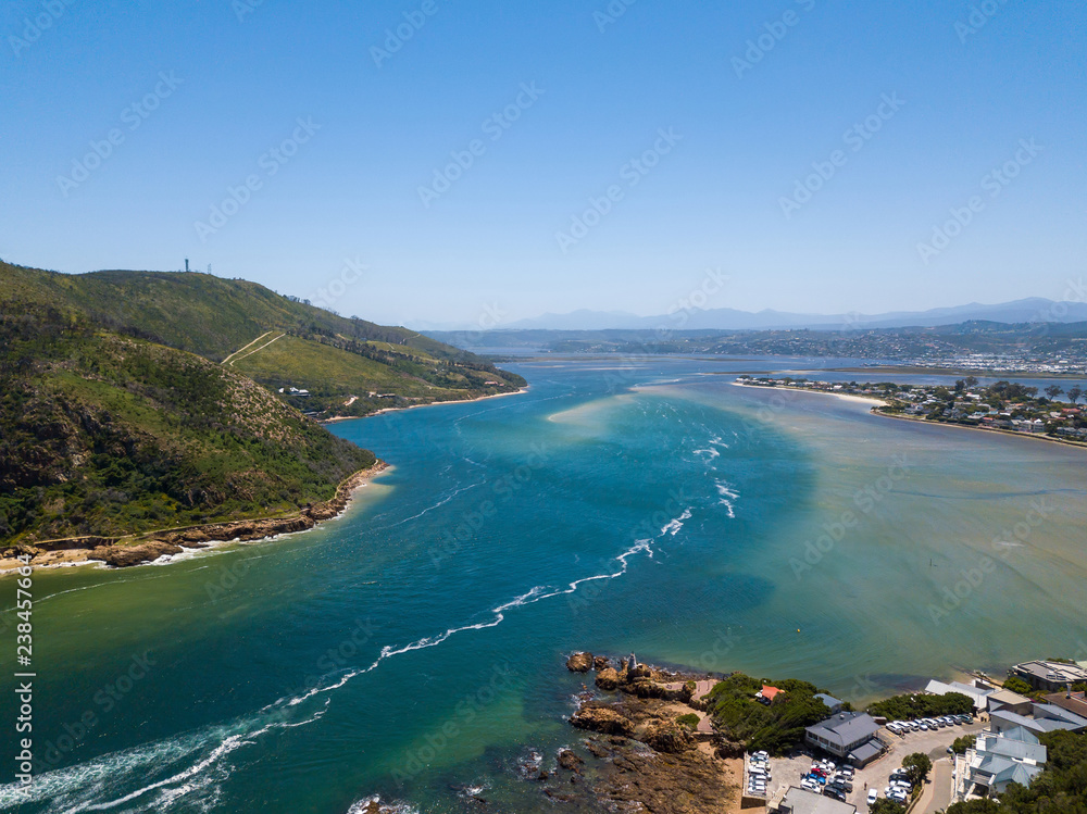 Aerial photo of Knysna in South Africa