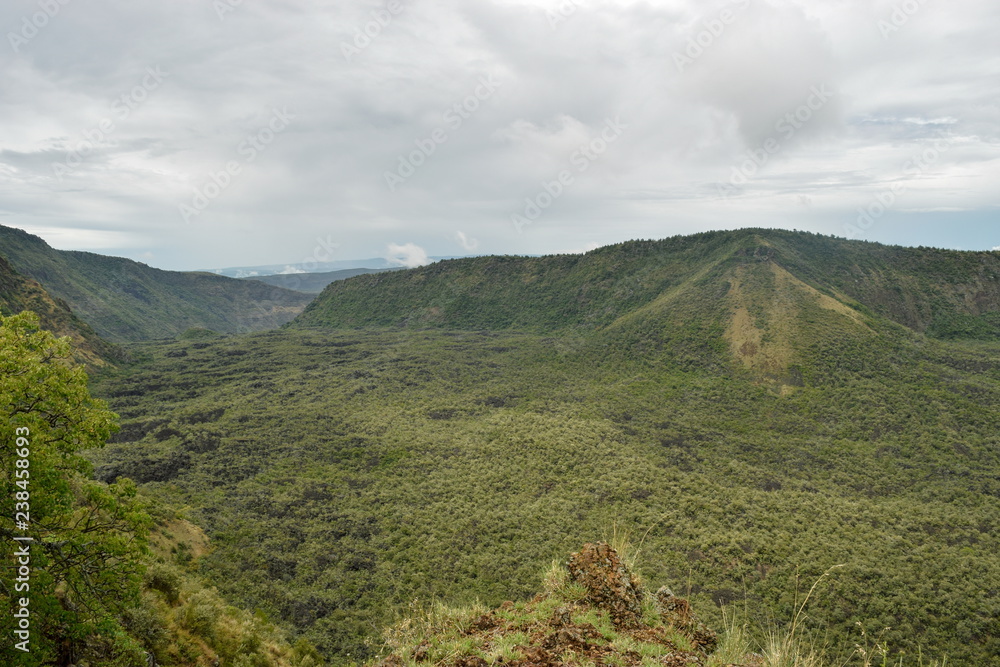 The volcanic crater on Mount Suswa, Suswa Conseravncy, Kenya