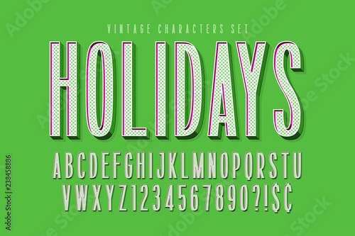 Condensed comical 3d display font design, alphabet
