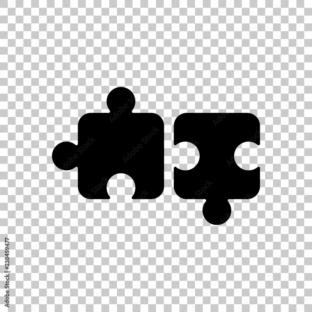 Two pieces of puzzle, creative teamwork, different solutions, lo Two pieces of puzzle, creative teamwork, different solutions, lo