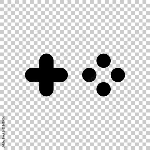 Logo of console or mobile game, controller or joystick, simple i