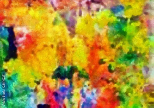 Modern acrylic painting wall art. Grunge texture background. Contemporary abstract fine art. Close up oil paint strokes on canvas. Watercolor unique pattern for design.