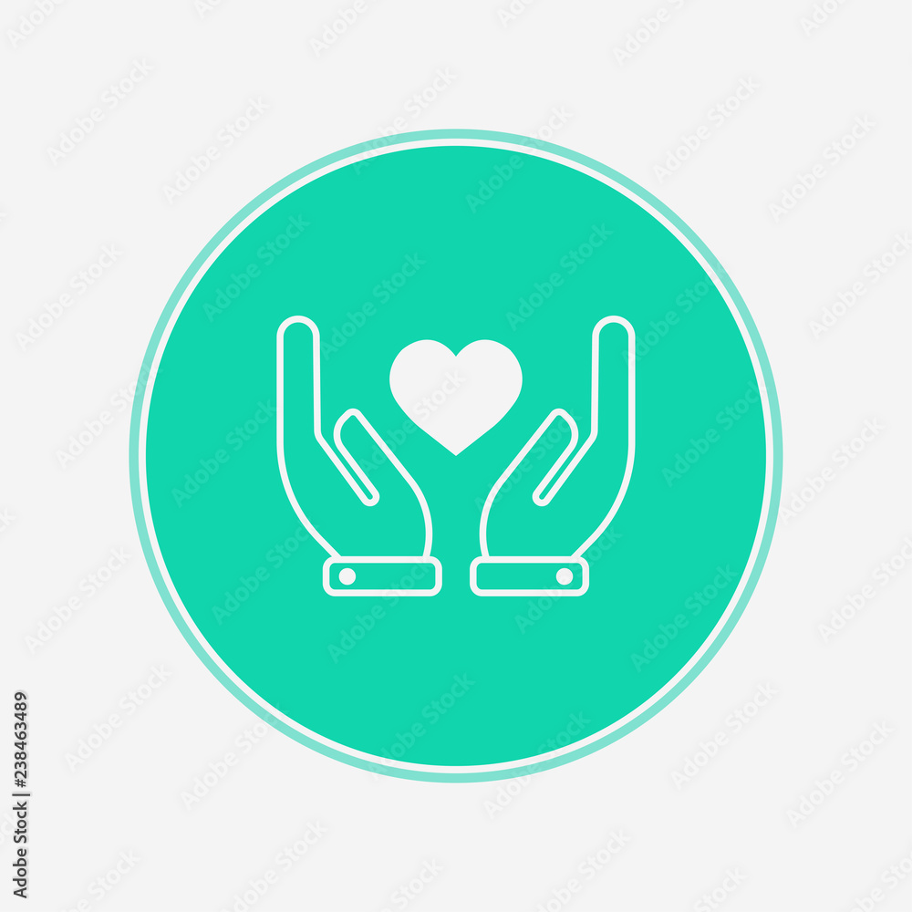 Obraz premium Heart vector icon sign symbol