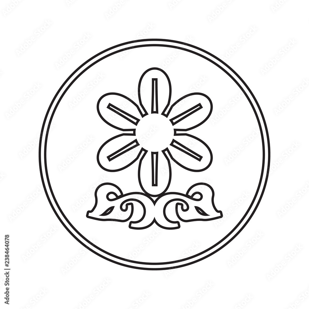 flower icon. Element of cyber security for mobile concept and web apps icon. Thin line icon for website design and development, app development flower icon. Element of cyber security for mobile concept and web apps icon. Thin line icon for website design and development, app development