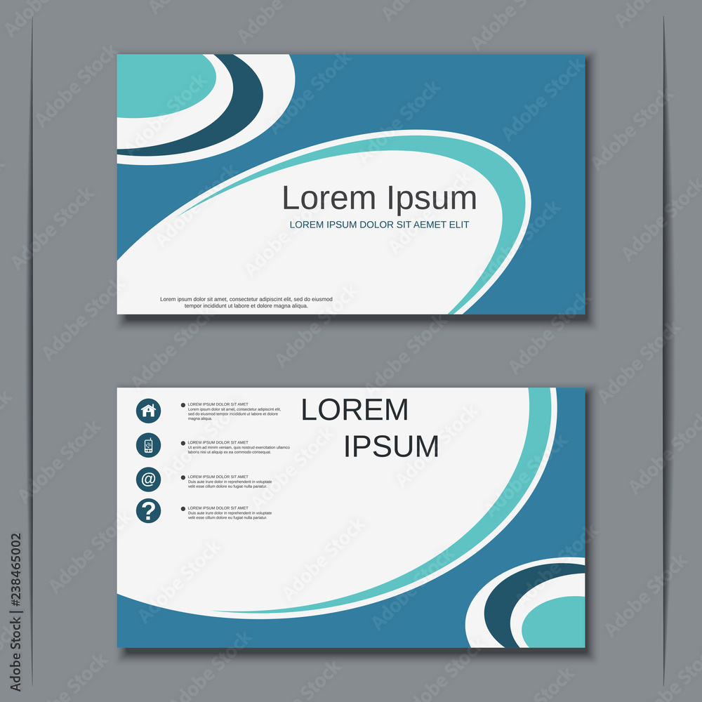 Modern business visiting card vector design template Modern business visiting card vector design template