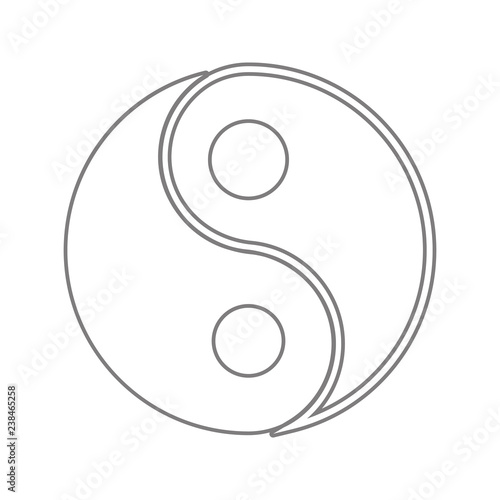 yin yang icon. Element of cyber security for mobile concept and web apps icon. Thin line icon for website design and development, app development