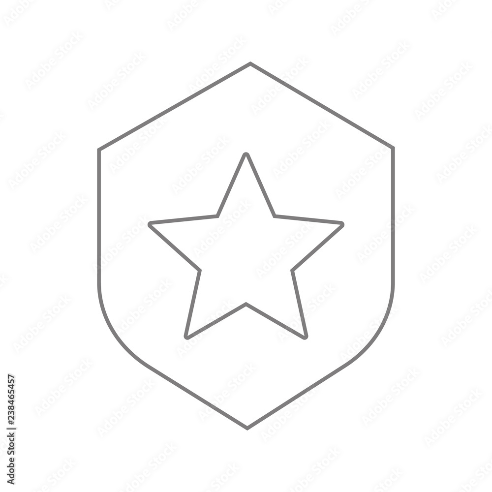 shield star icon. Element of cyber security for mobile concept and web apps icon. Thin line icon for website design and development, app development shield star icon. Element of cyber security for mobile concept and web apps icon. Thin line icon for website design and development, app development