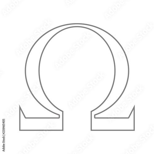 Omega sign icon. Element of cyber security for mobile concept and web apps icon. Thin line icon for website design and development, app development