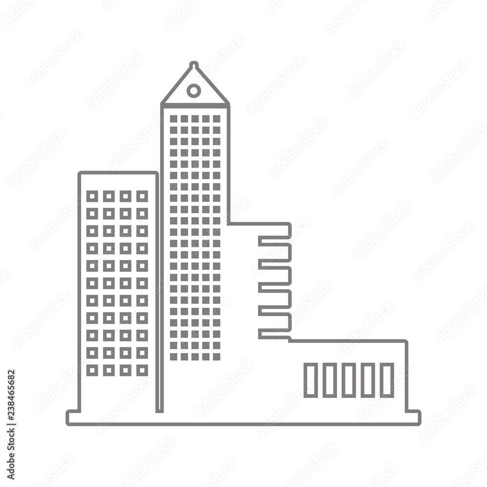 Fototapeta premium high-rise buildings icon. Element of cyber security for mobile concept and web apps icon. Thin line icon for website design and development, app development