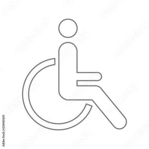 Disabled Handicap icon. Element of cyber security for mobile concept and web apps icon. Thin line icon for website design and development, app development
