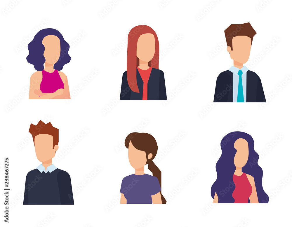 elegant business people characters elegant business people characters