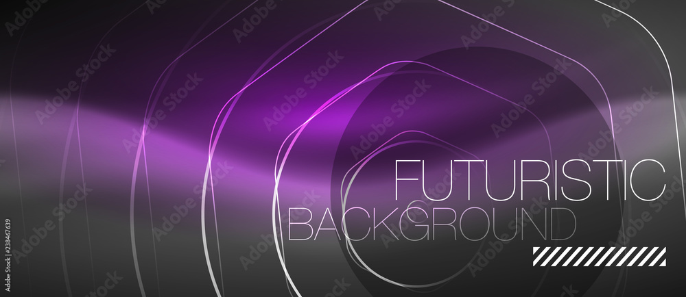 Black and glowing color lines neon design, magin techno template background Black and glowing color lines neon design, magin techno template background