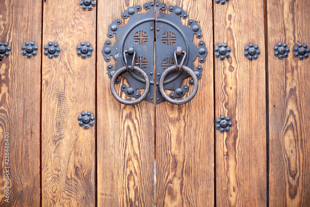old door with knocker