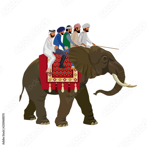 People riding the elephant