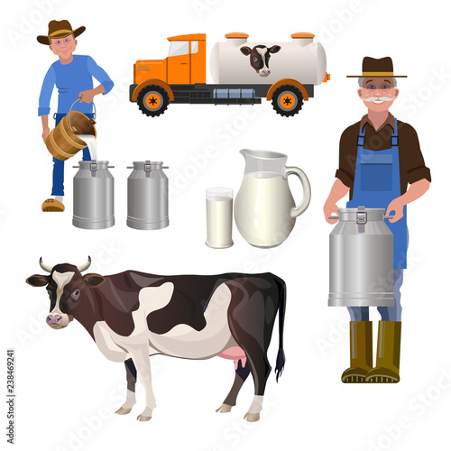 Dairy farm set.