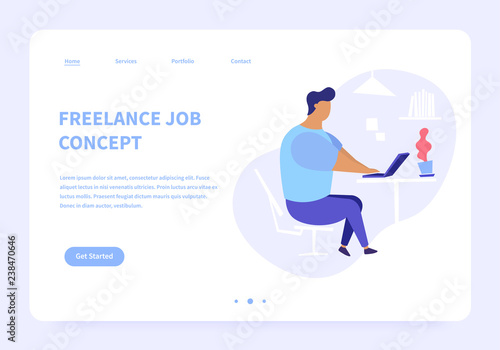 Freelance Job Concept Landing Page