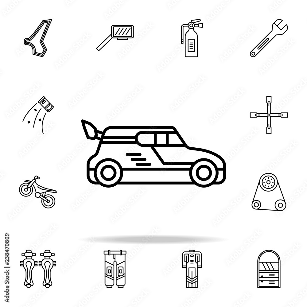 Naklejka premium drift car icon. motor sports icons universal set for web and mobile