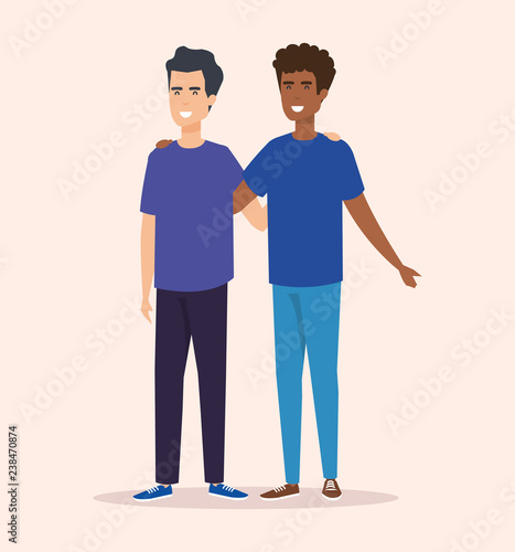 couple of men avatars characters