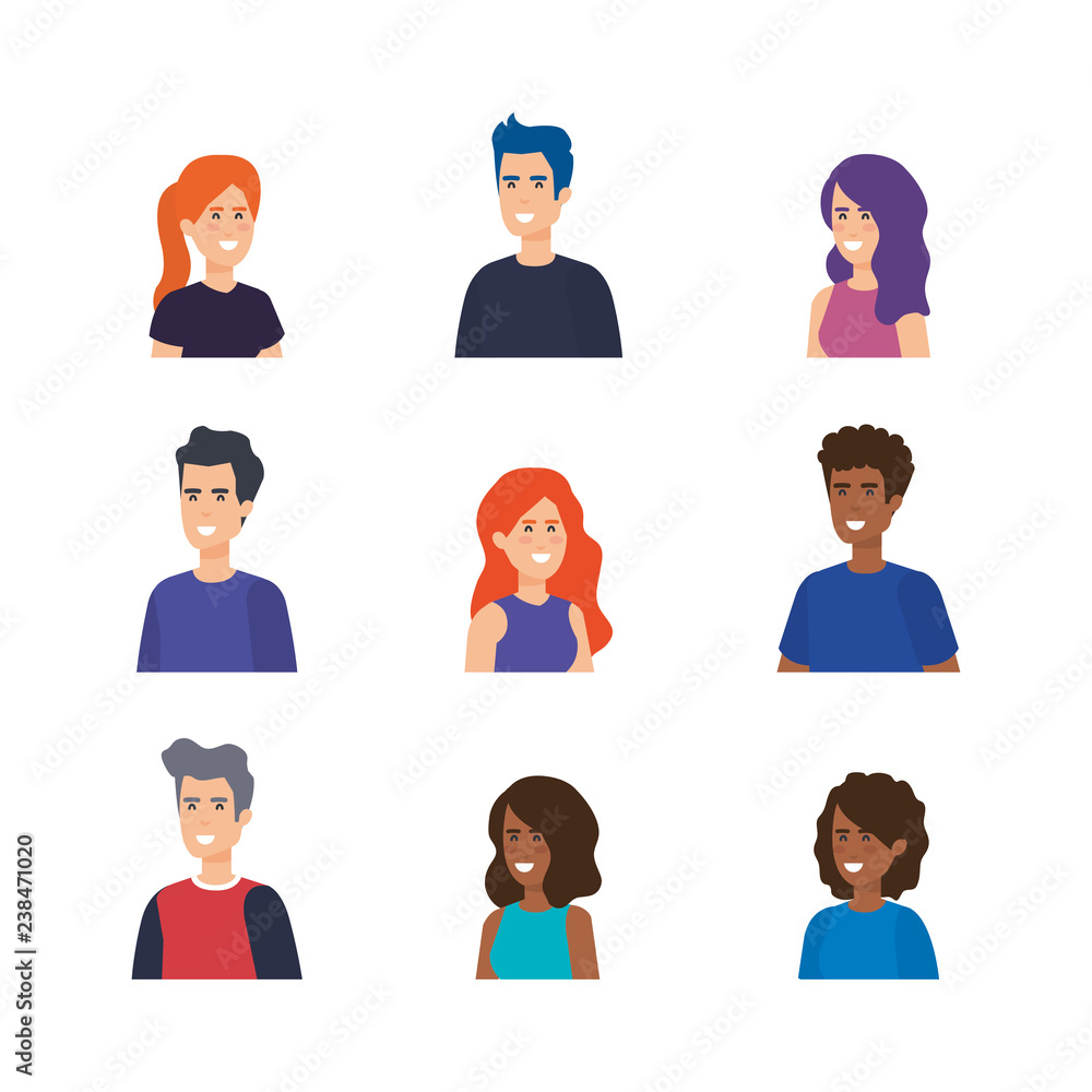 group of people characters group of people characters