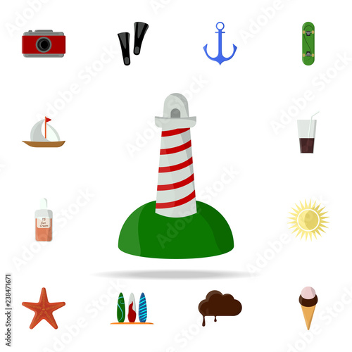 lighthouse colored icon. summer icons universal set for web and mobile