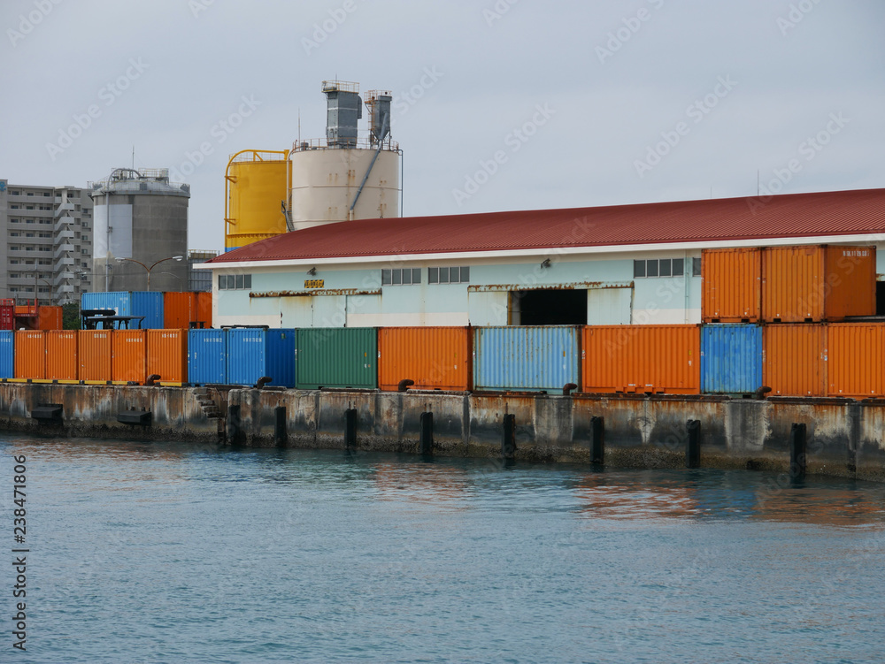 Fototapeta premium containers in the port