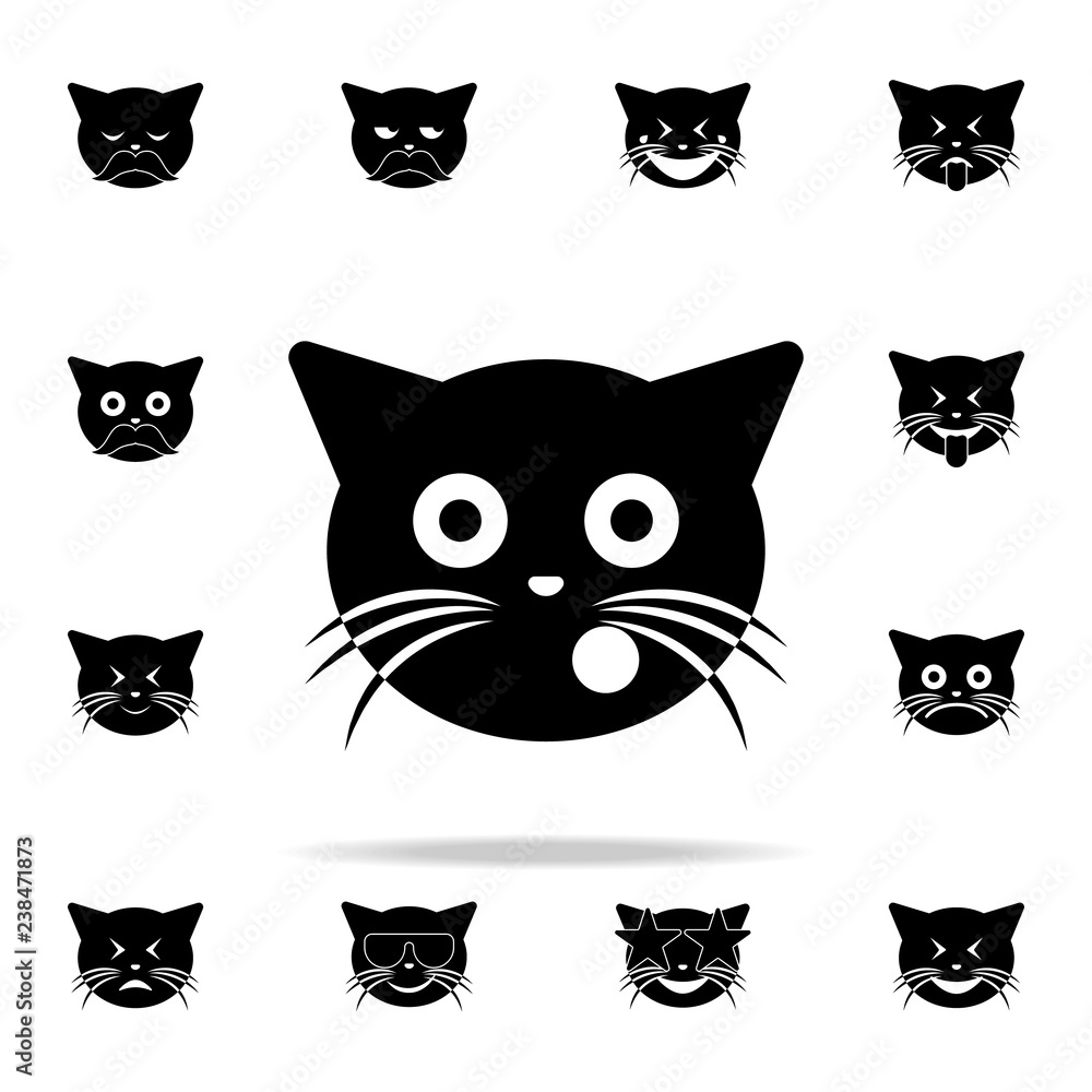 Fototapeta premium blimey cat icon. cat smile icons universal set for web and mobile