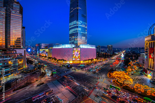 Photography Night cityscape at seoul south Korea