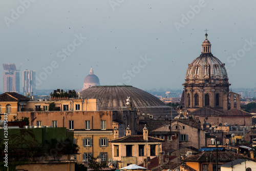 Looking the monument and the roof of Rome photo