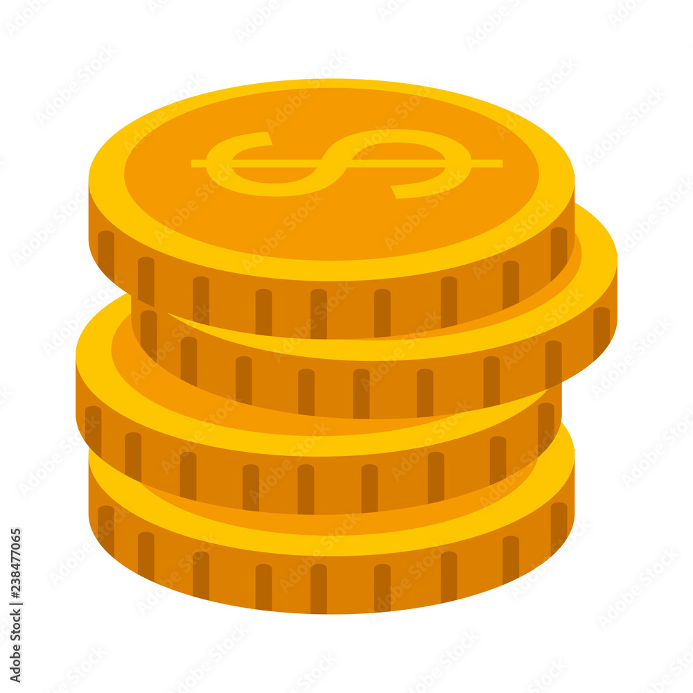 coins cash money isolated icon coins cash money isolated icon